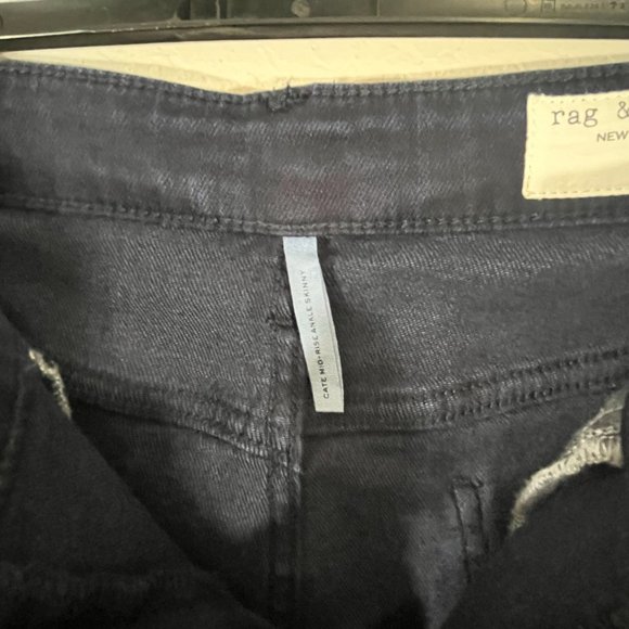 Rag & Bone Cate Mid-Rise Ankle Skinny Jeans Size 31 Dark wash Denim - Picture 9 of 13